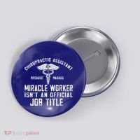 Chiropractic Assistant Face Paper Chiro Chiropractor Gift Button thumb 0