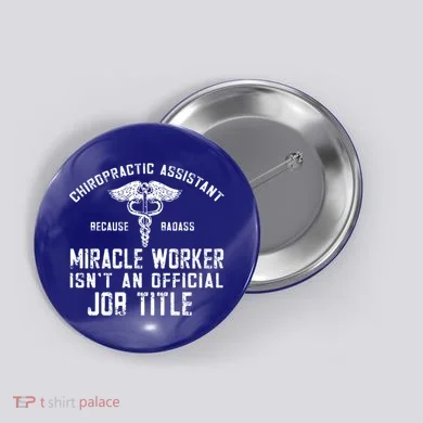 Chiropractic Assistant Face Paper Chiro Chiropractor Gift Button