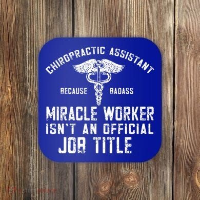 Chiropractic Assistant Face Paper Chiro Chiropractor Gift Coaster