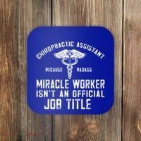 Chiropractic Assistant Face Paper Chiro Chiropractor Gift Coaster thumb 0
