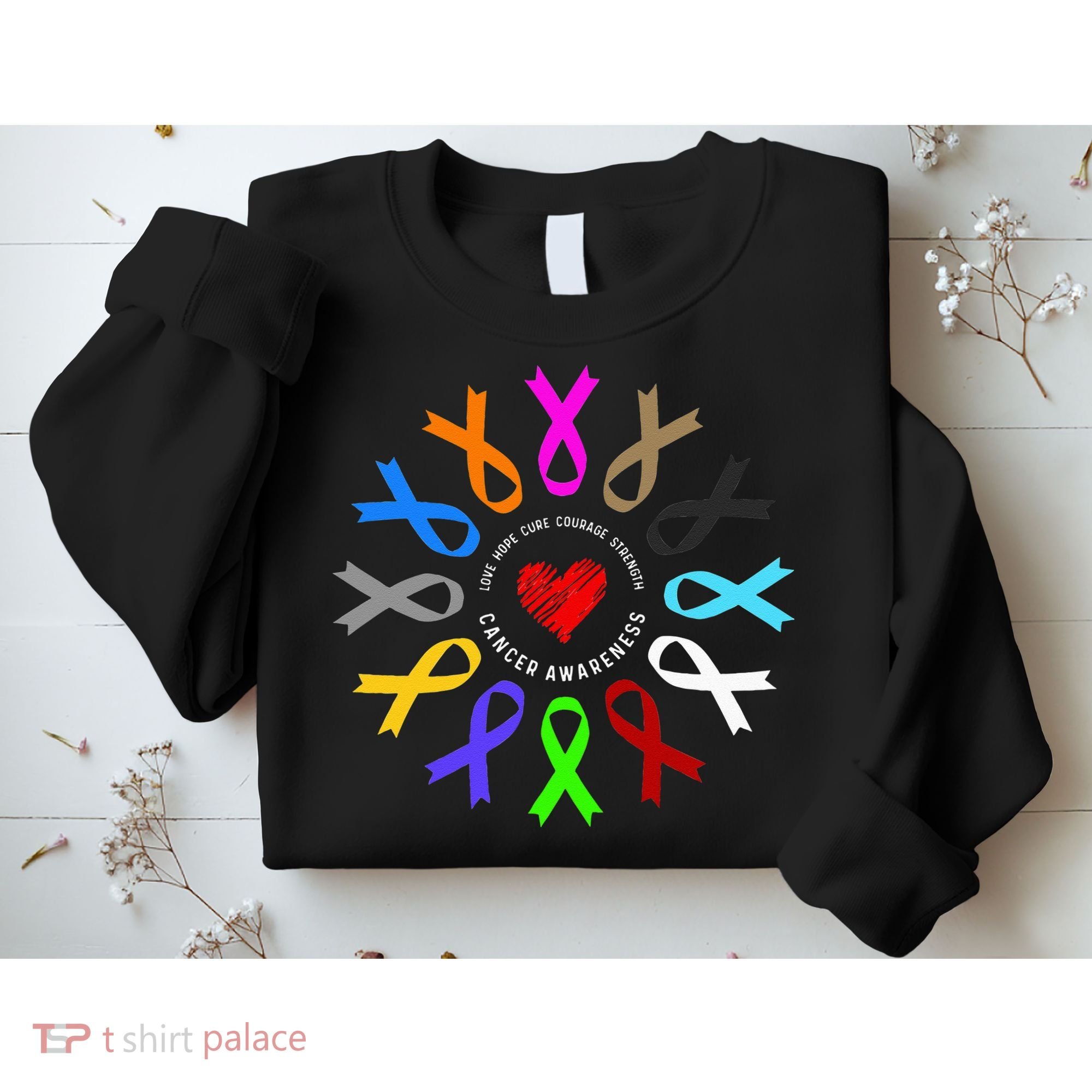 Cancer Awareness Fight Cancer Ribbon Sweatshirt