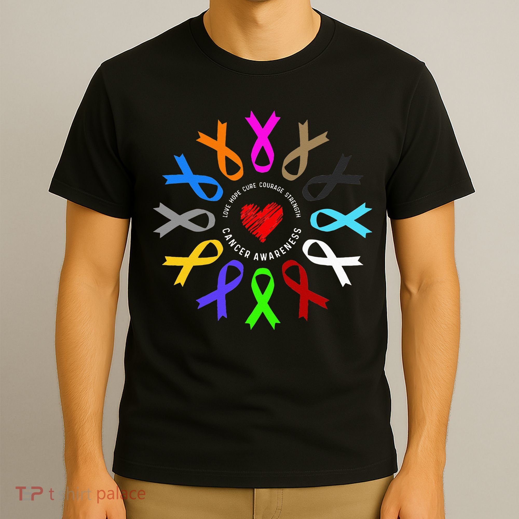 Cancer Awareness Fight Cancer Ribbon T-Shirt
