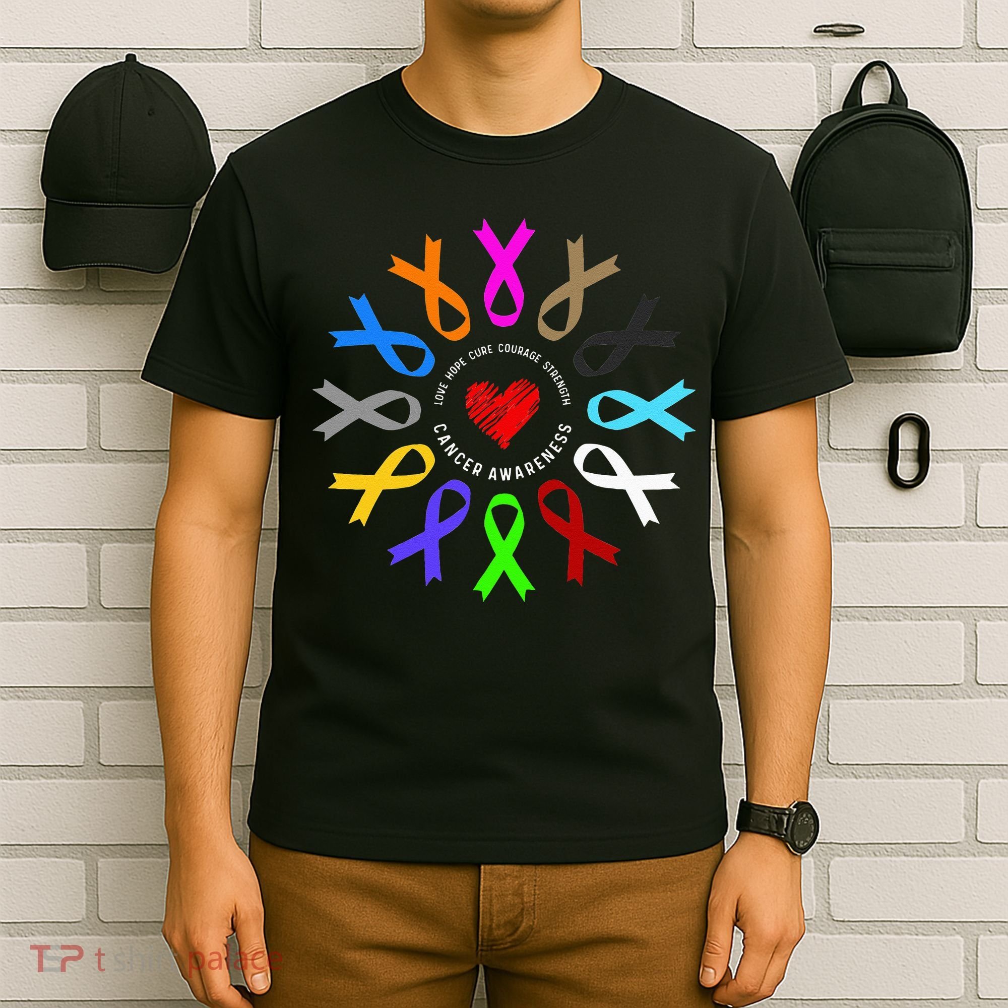 Cancer Awareness Fight Cancer Ribbon T-Shirt