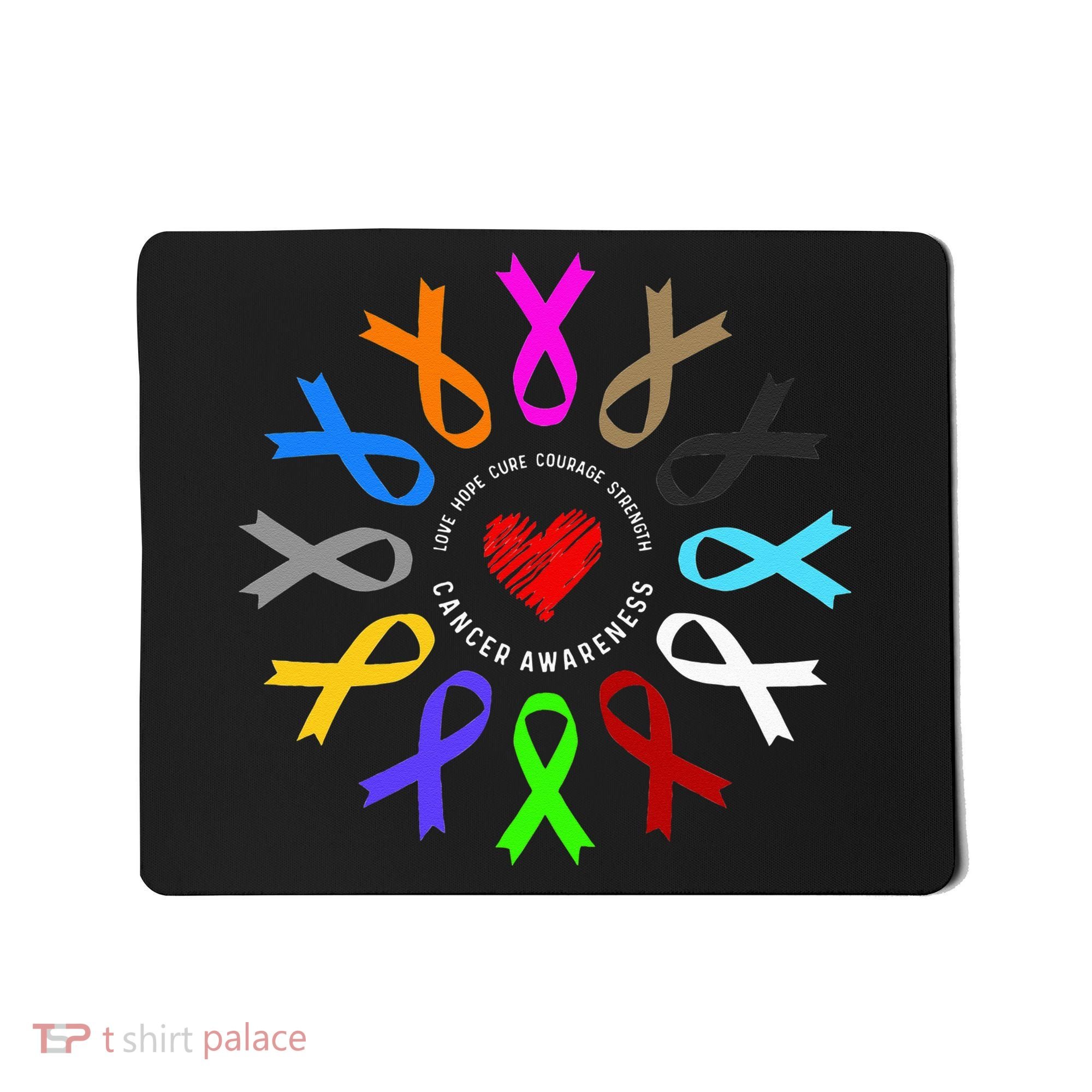 Cancer Awareness Fight Cancer Ribbon Mousepad