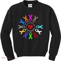 Cancer Awareness Fight Cancer Ribbon Kids Sweatshirt thumb 0