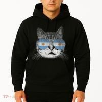 Cat Argentina Flag Country Retro Funny Gift Hoodie thumb 2