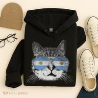 Cat Argentina Flag Country Retro Funny Gift Hoodie thumb 4