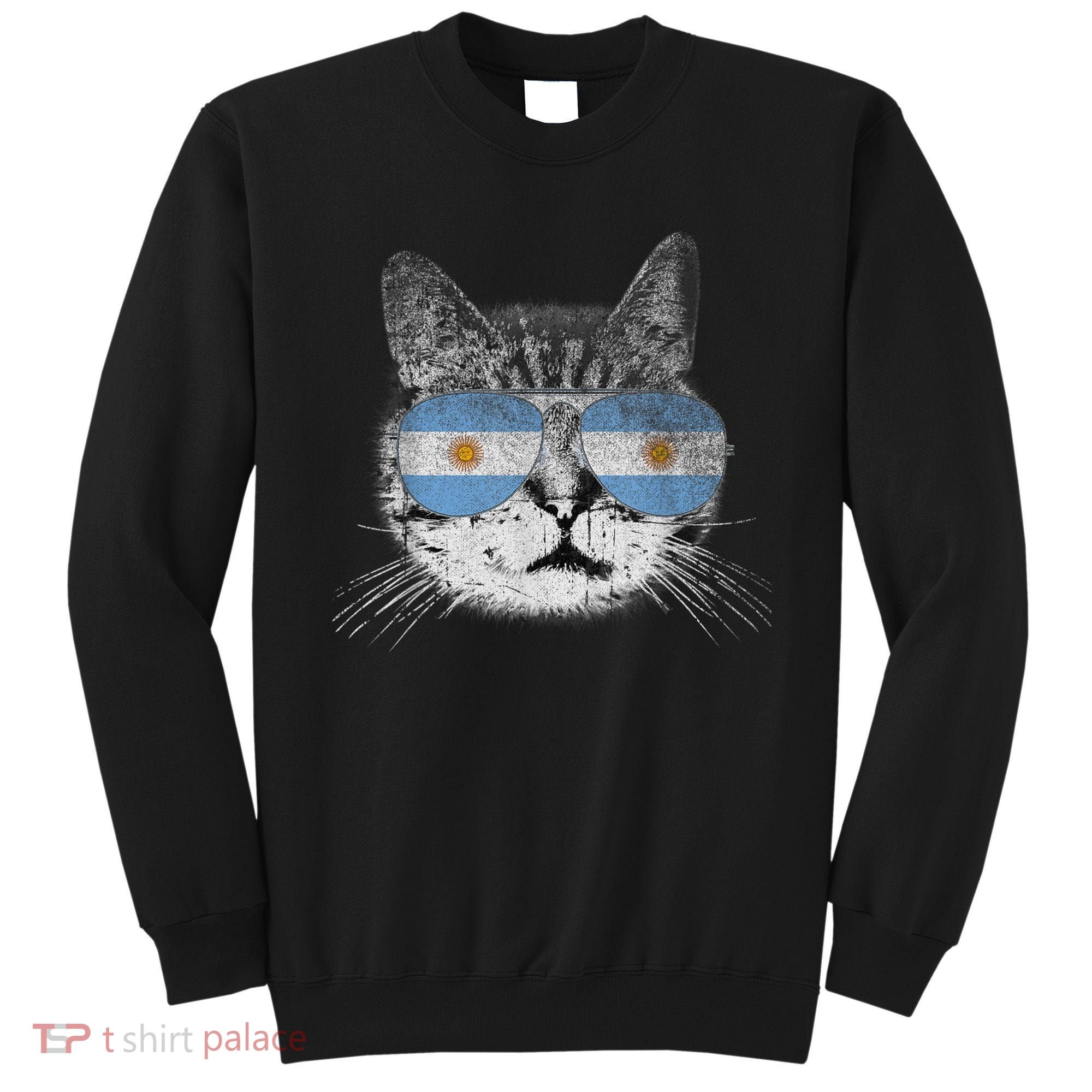 Cat Argentina Flag Country Retro Funny Gift Sweatshirt