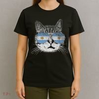 Cat Argentina Flag Country Retro Funny Gift T-Shirt thumb 4
