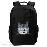 Cat Argentina Flag Country Retro Funny Gift Backpack thumb 0