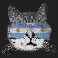 Cat Argentina Flag Country Retro Funny Gift Beanie thumb 2