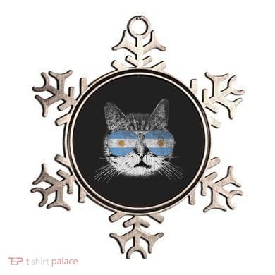 Cat Argentina Flag Country Retro Funny Gift Ornament