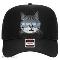 Cat Argentina Flag Country Retro Funny Gift Hat thumb 0