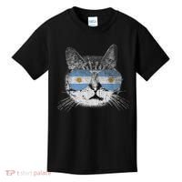 Cat Argentina Flag Country Retro Funny Gift Kids T-Shirt thumb 0