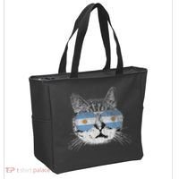 Cat Argentina Flag Country Retro Funny Gift Tote Bag thumb 2