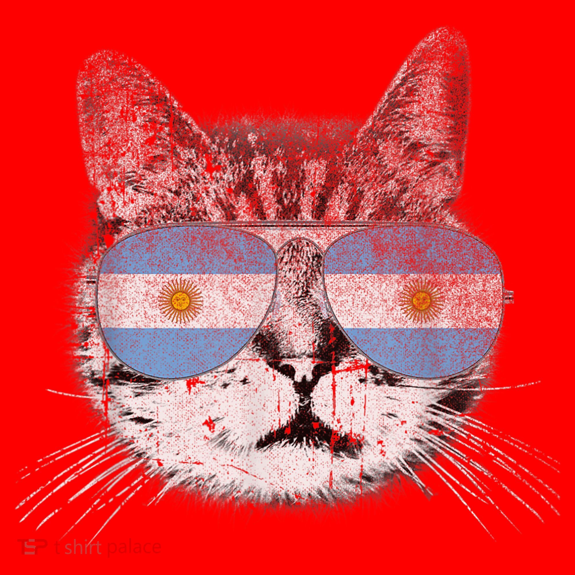 Cat Argentina Flag Country Retro Funny Gift Santa Hat