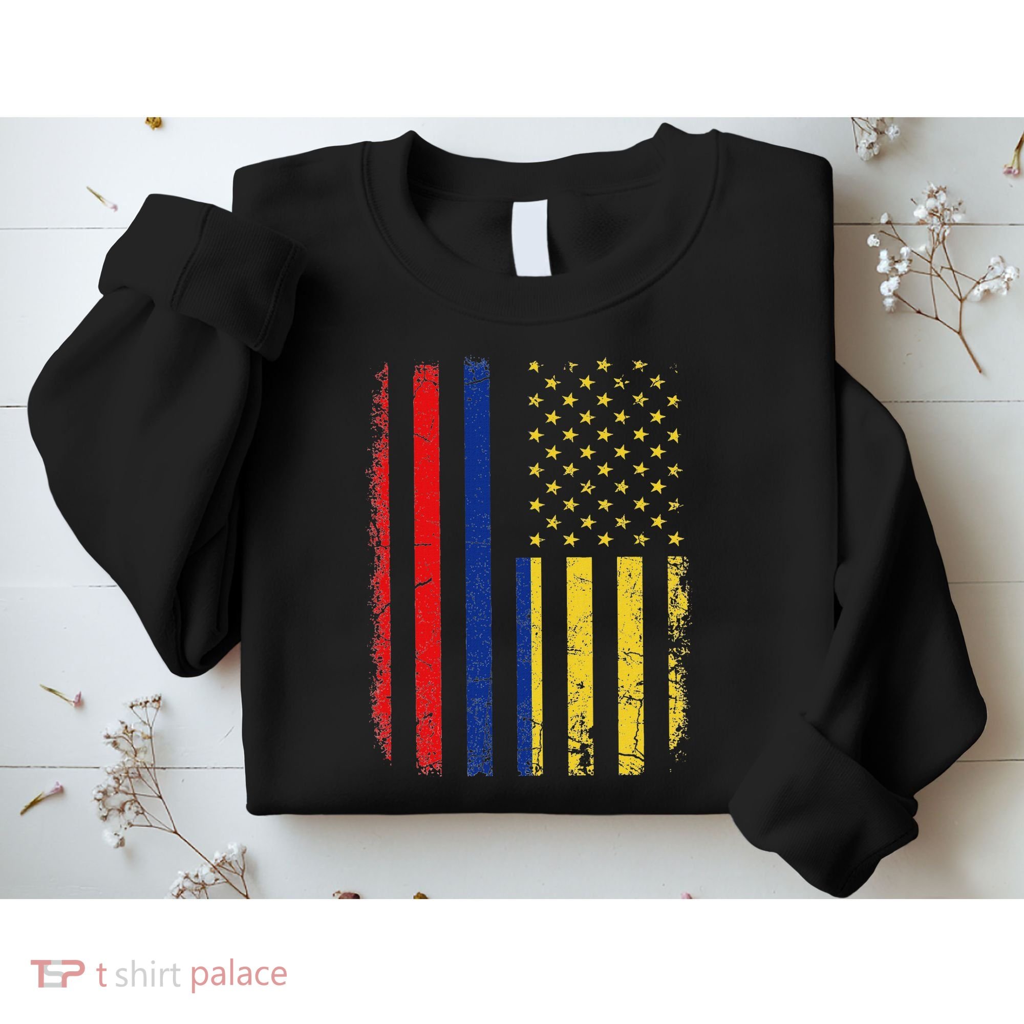 Colombian American Flag Colombian Roots Colombia America Sweatshirt
