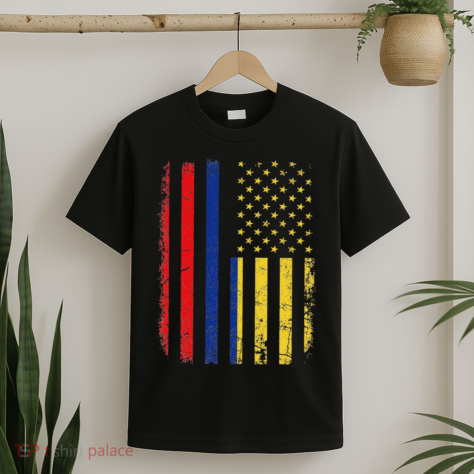 Colombian American Flag Colombian Roots Colombia America T-Shirt