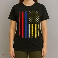 Colombian American Flag Colombian Roots Colombia America T-Shirt thumb 4