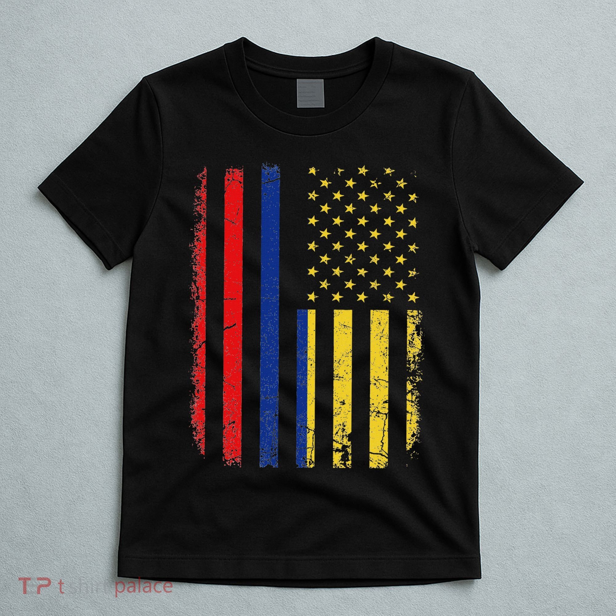 Colombian American Flag Colombian Roots Colombia America T-Shirt