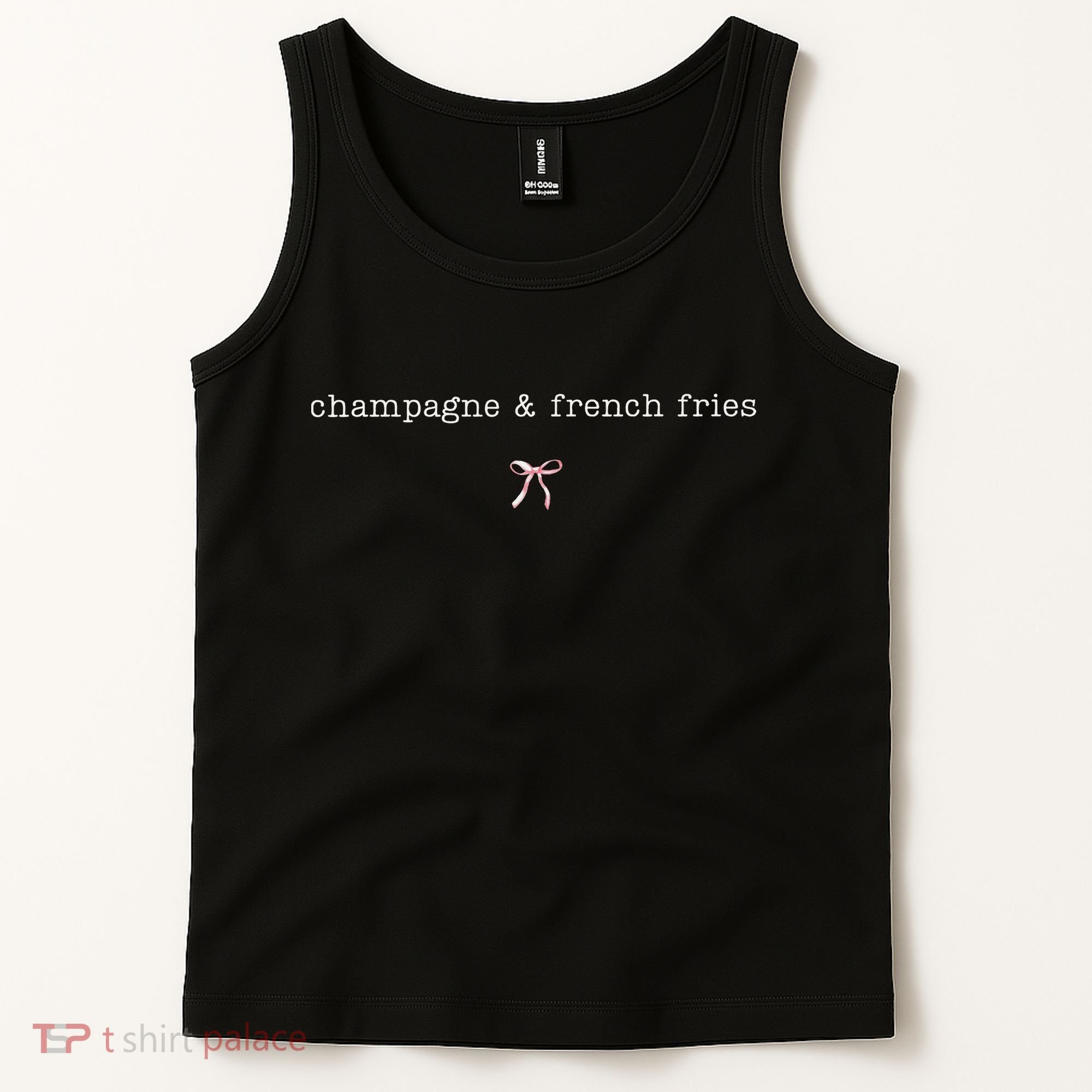 Champagne And French Fries Coquette Tank Top