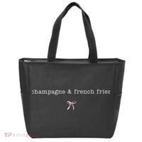 Champagne And French Fries Coquette Tote Bag thumb 0