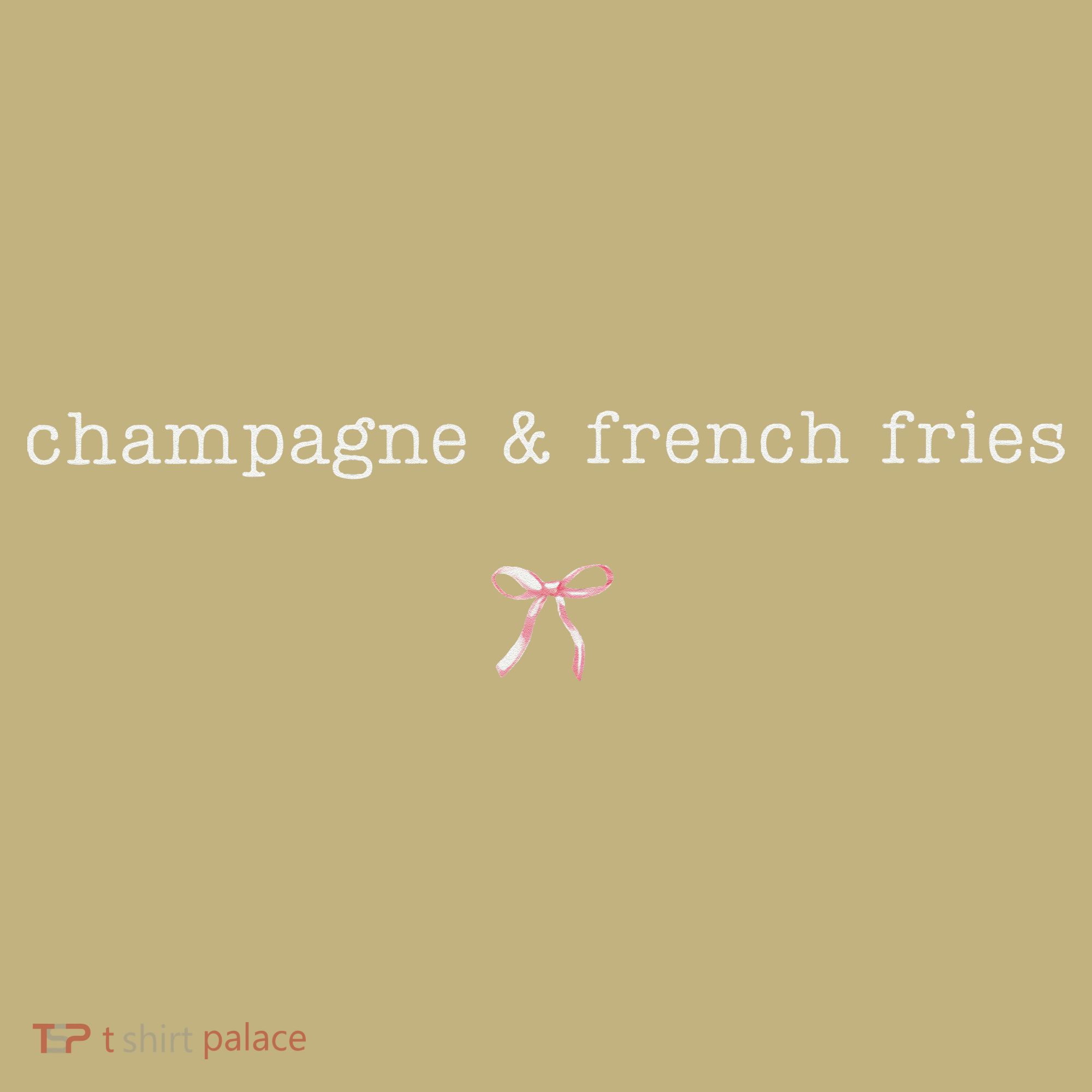 Champagne And French Fries Coquette Polo