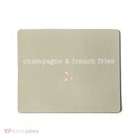 Champagne And French Fries Coquette Mousepad thumb 0