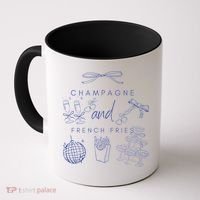 Champagne And French Fries Coquette Bow Coffee Mug thumb 0