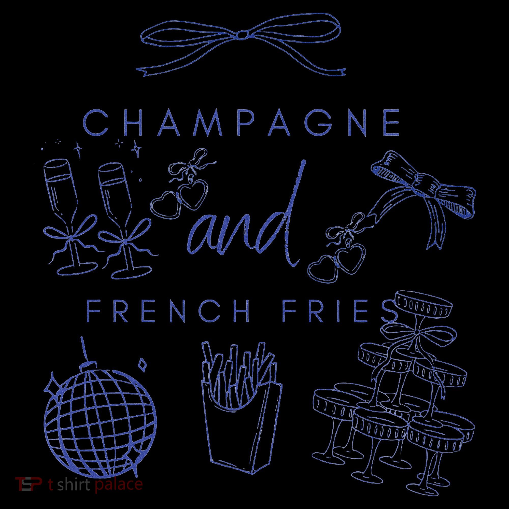 Champagne And French Fries Coquette Bow Coffee Mug