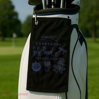 Champagne And French Fries Coquette Bow Golf Towel thumb 2