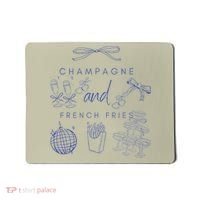 Champagne And French Fries Coquette Bow Mousepad thumb 0