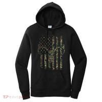 Camo American Flag Deer Skull Elk Hunting Usa Hunter Gift Women's Hoodie thumb 0