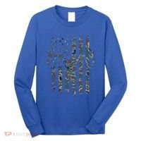 Camo American Flag Deer Skull Elk Hunting Usa Hunter Gift Long Sleeve Shirt thumb 0