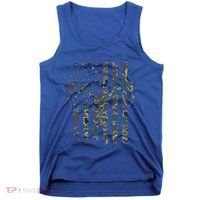 Camo American Flag Deer Skull Elk Hunting Usa Hunter Gift Tank Top thumb 0