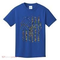 Camo American Flag Deer Skull Elk Hunting Usa Hunter Gift Kids T-Shirt thumb 0