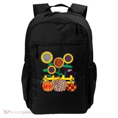 Cute Autumn Fall Patterns Raven Crow Sunflowers Pumpkins Backpack