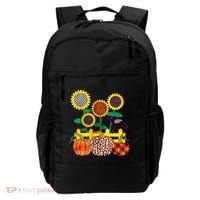 Cute Autumn Fall Patterns Raven Crow Sunflowers Pumpkins Backpack thumb 0