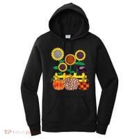 Cute Autumn Fall Patterns Raven Crow Sunflowers Pumpkins Women's Hoodie thumb 0