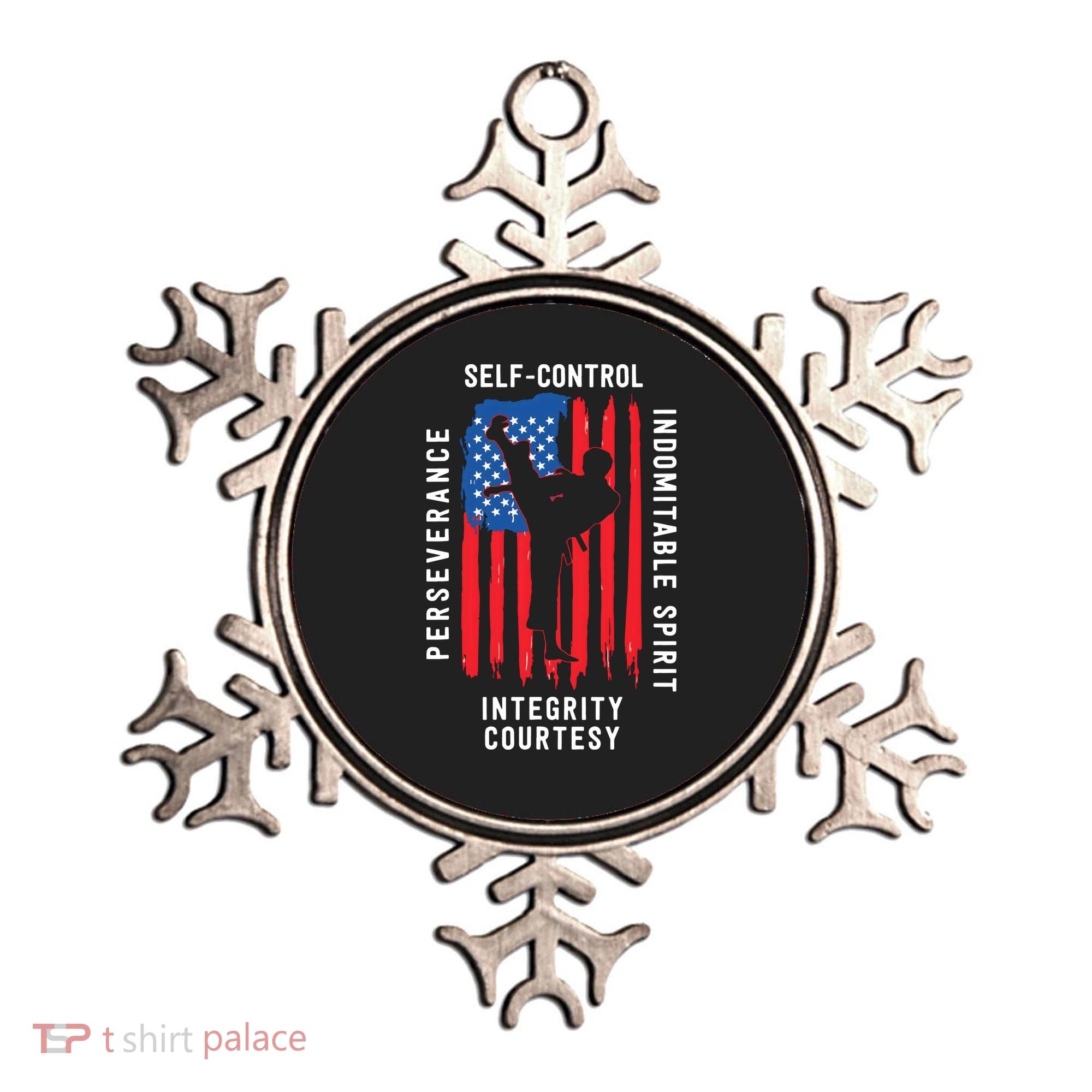 Cool American Flag Taekwondo Gift | Tae Kwon Do Martial Arts Ornament