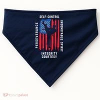 Cool American Flag Taekwondo Gift | Tae Kwon Do Martial Arts USA-Made Doggie Bandana thumb 0