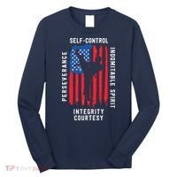 Cool American Flag Taekwondo Gift | Tae Kwon Do Martial Arts Long Sleeve Shirt thumb 0