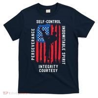 Cool American Flag Taekwondo Gift | Tae Kwon Do Martial Arts T-Shirt thumb 0