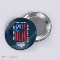 Cool American Flag Taekwondo Gift | Tae Kwon Do Martial Arts Button thumb 0
