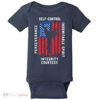 Cool American Flag Taekwondo Gift | Tae Kwon Do Martial Arts Baby Bodysuit thumb 0