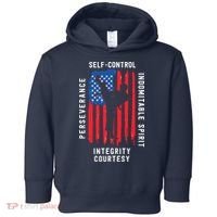 Cool American Flag Taekwondo Gift | Tae Kwon Do Martial Arts Toddler Hoodie thumb 0