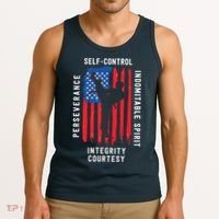 Cool American Flag Taekwondo Gift | Tae Kwon Do Martial Arts Tank Top thumb 3