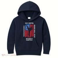 Cool American Flag Taekwondo Gift | Tae Kwon Do Martial Arts Kids Hoodie thumb 0