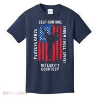 Cool American Flag Taekwondo Gift | Tae Kwon Do Martial Arts Kids T-Shirt thumb 0