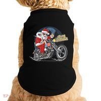 Cool American Flag Motorcycle Santa Claus Doggie Tank thumb 0